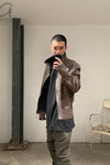 isaac sellam reflective leather jacket SULFUREUX TALMUD CUIVRE